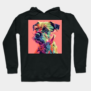 70s Border Collie Vibes: Pastel Pup Parade Hoodie